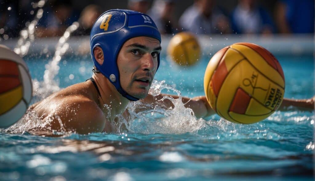 A water polo player follows safety rules to prevent injuries during a game